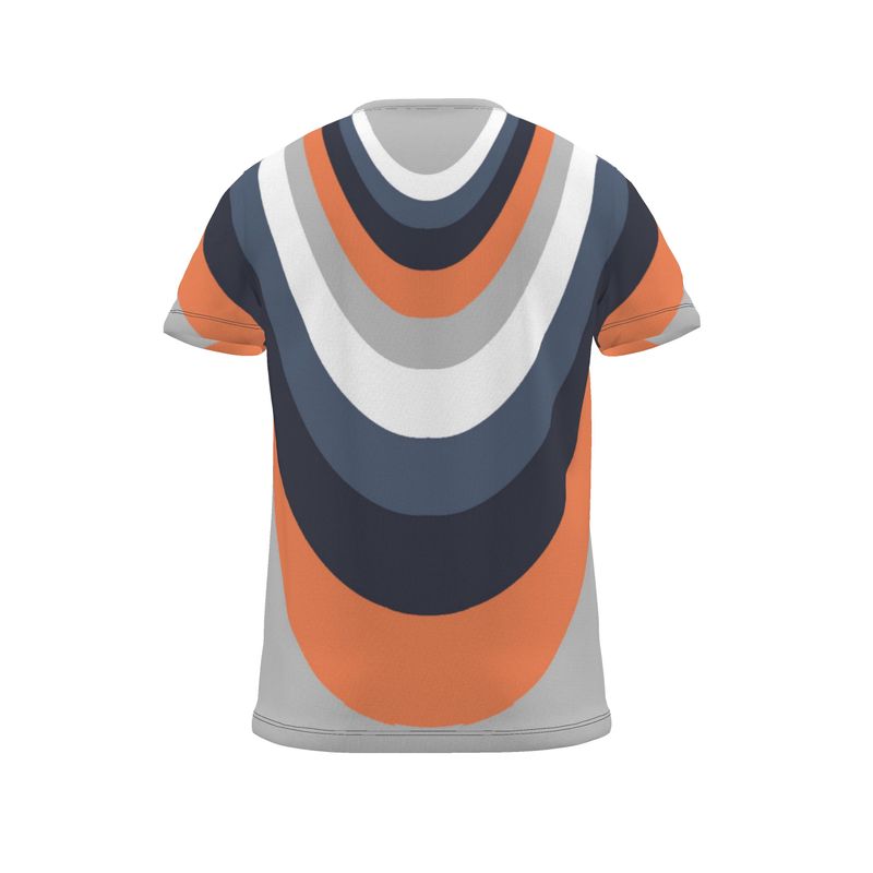 All Over Print T Shirt in Drape Gray Coral
