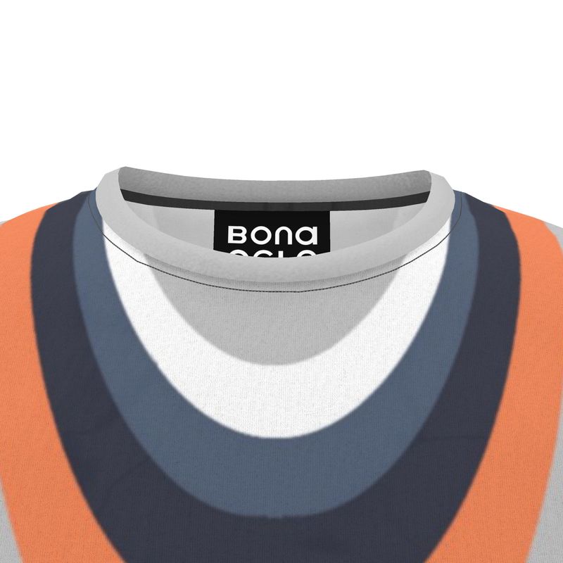 All Over Print T Shirt in Drape Gray Coral