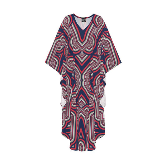 Kaftan in Geo Chains Blue