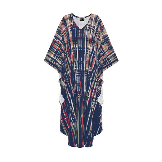 Kaftan in Dripping Plaid Sports Blue