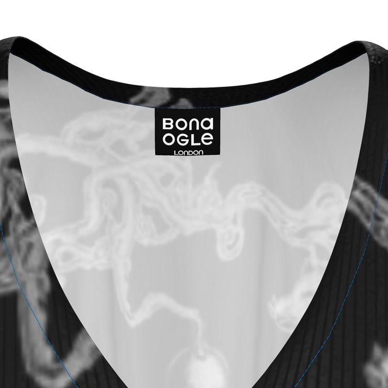 Kaftan in Toile de Bosch  Black & White