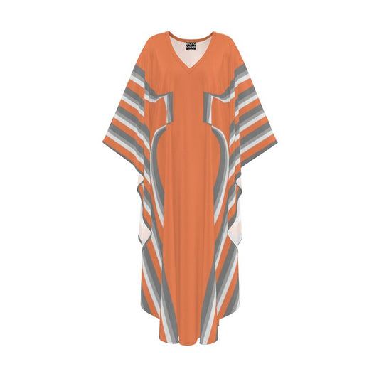 Kaftan in 3D hourglass Gray Coral