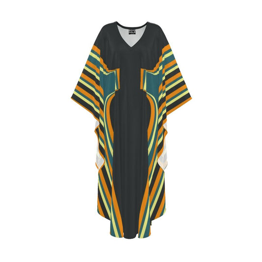 Kaftan in 3D Hourglass  Orange
