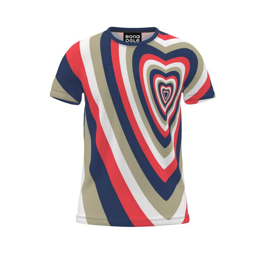 All Over Print T Shirt in Heart Blue