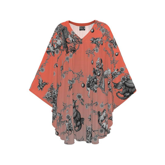 Shorrt Kaftan in Toile De Bosch Coral Gray