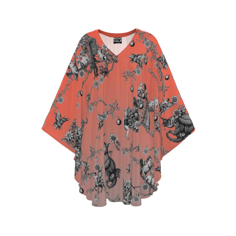 Shorrt Kaftan in Toile De Bosch Coral Gray