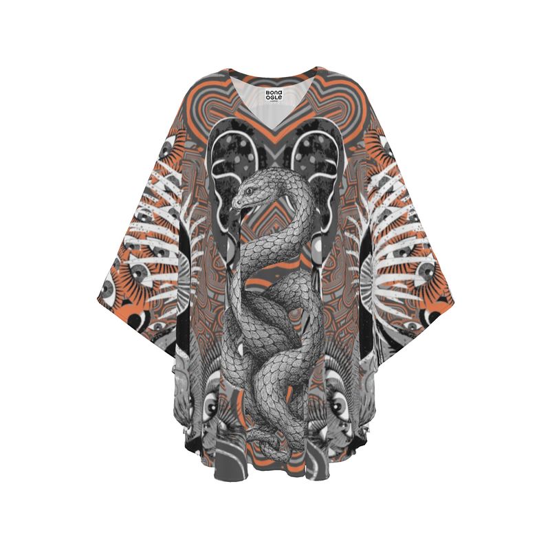 Short Kaftan  in Omniscient Gray Coral