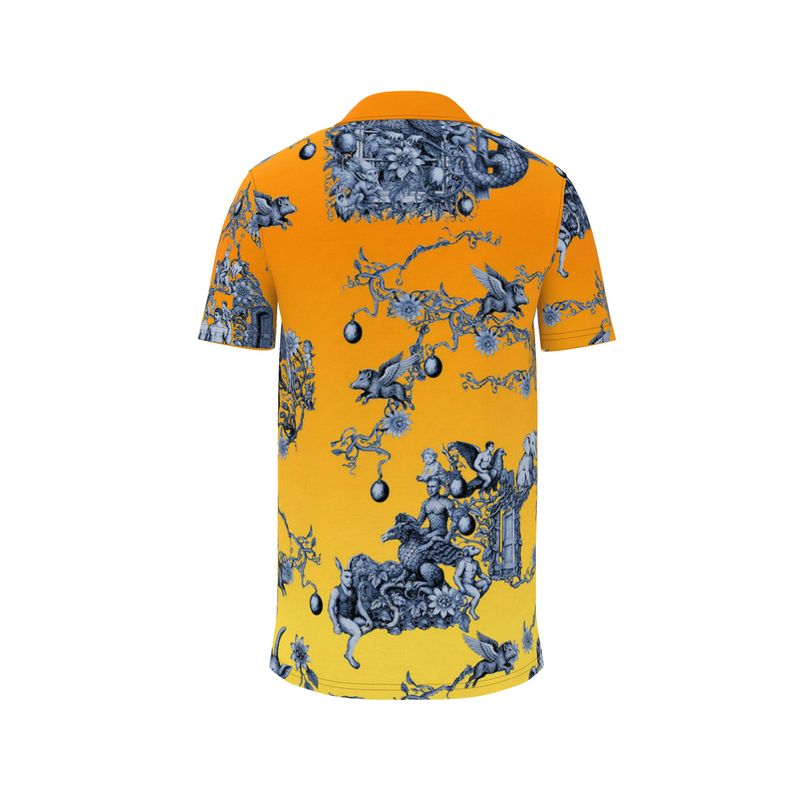 Polo Shirt in Toile de Bosch Vivid sky