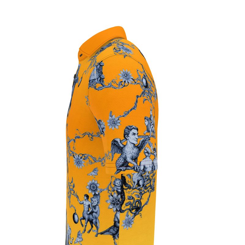 Polo Shirt in Toile de Bosch Vivid sky