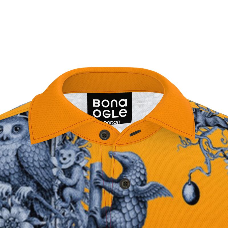 Polo Shirt in Toile de Bosch Vivid sky