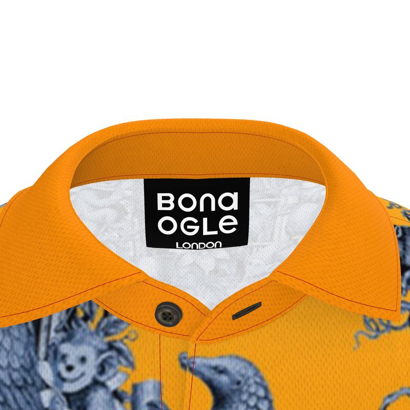 Polo Shirt in Toile de Bosch Vivid sky