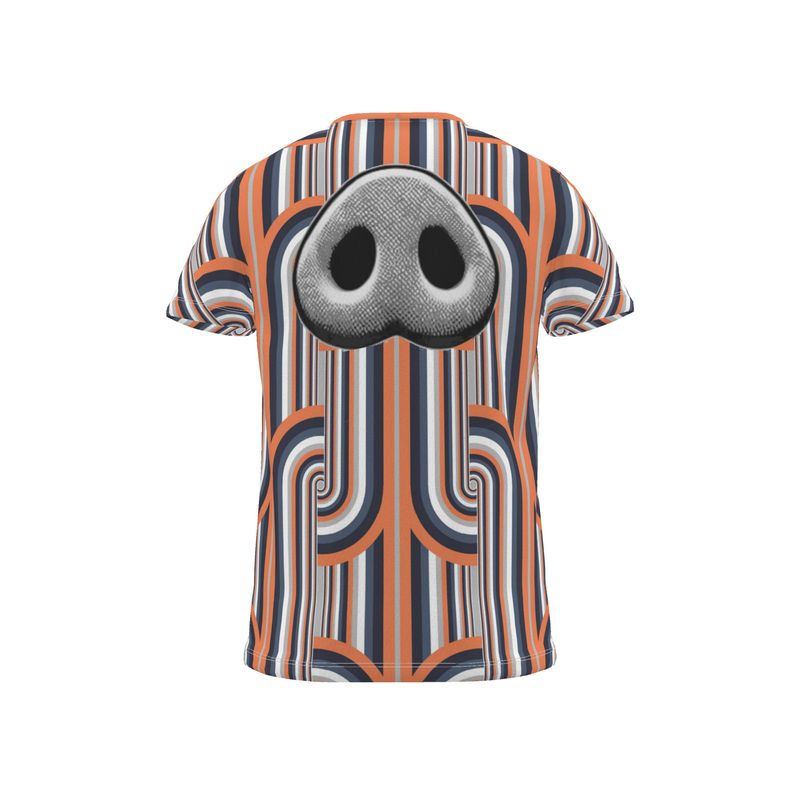 All Over Print T Shirt in Chunky Snout Grey Coral