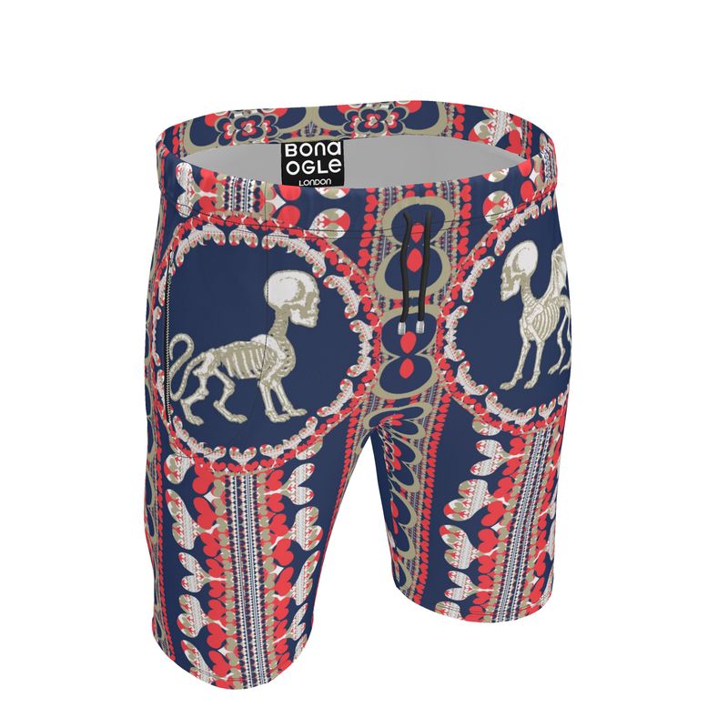 Three Piece Co-ord Set in Bona Bones Blue - Sweat Shorts in Bona Bones Blue front