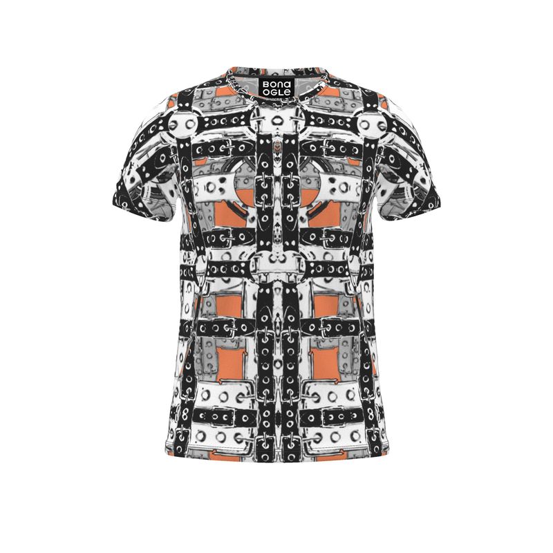 All Over Print T Shirt in Harness Grey Coral
