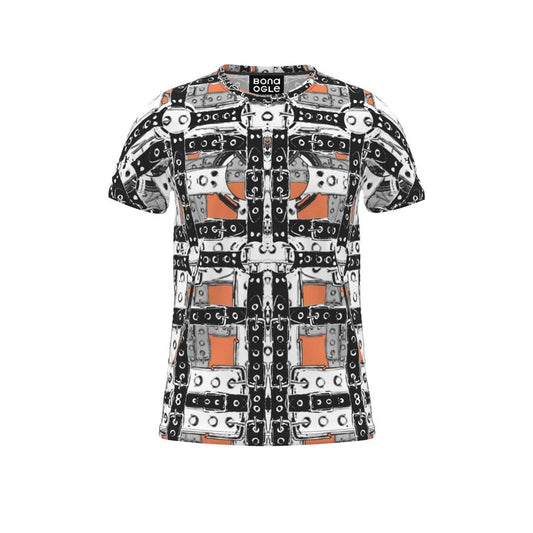 All Over Print T Shirt in Harness Grey Coral