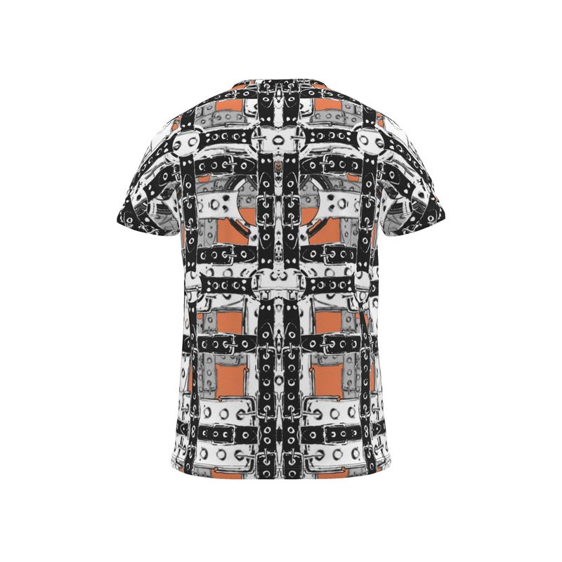 All Over Print T Shirt in Harness Grey Coral