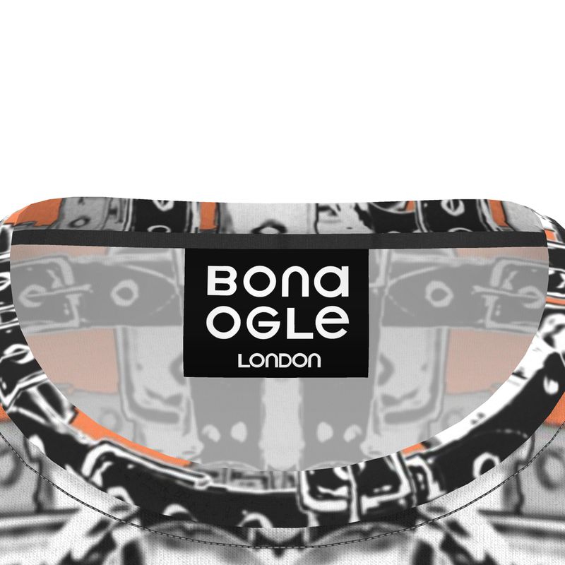 All Over Print T Shirt in Harness Grey Coral