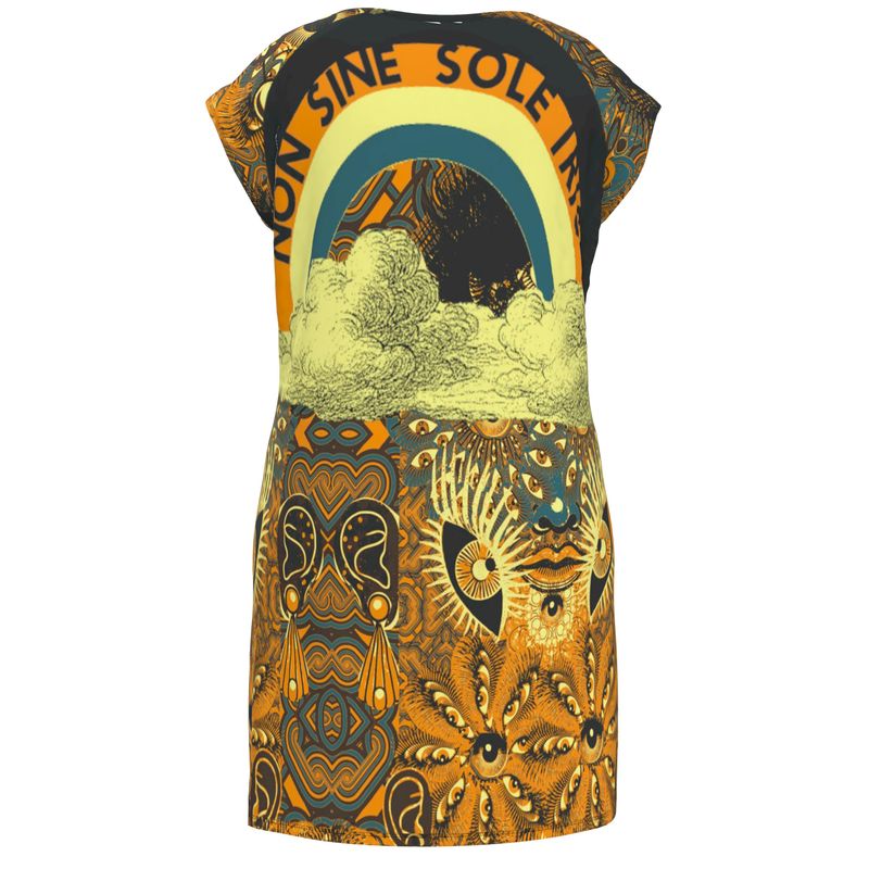 Tunic Tshirt Dress in Omniscient orange