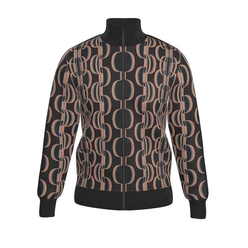 Tracksuit Jacket in 3D Scallops Gray Coral