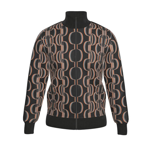 Tracksuit Jacket in 3D Scallops Gray Coral
