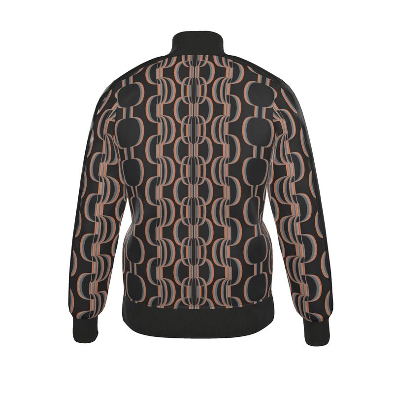 Tracksuit Jacket in 3D Scallops Gray Coral