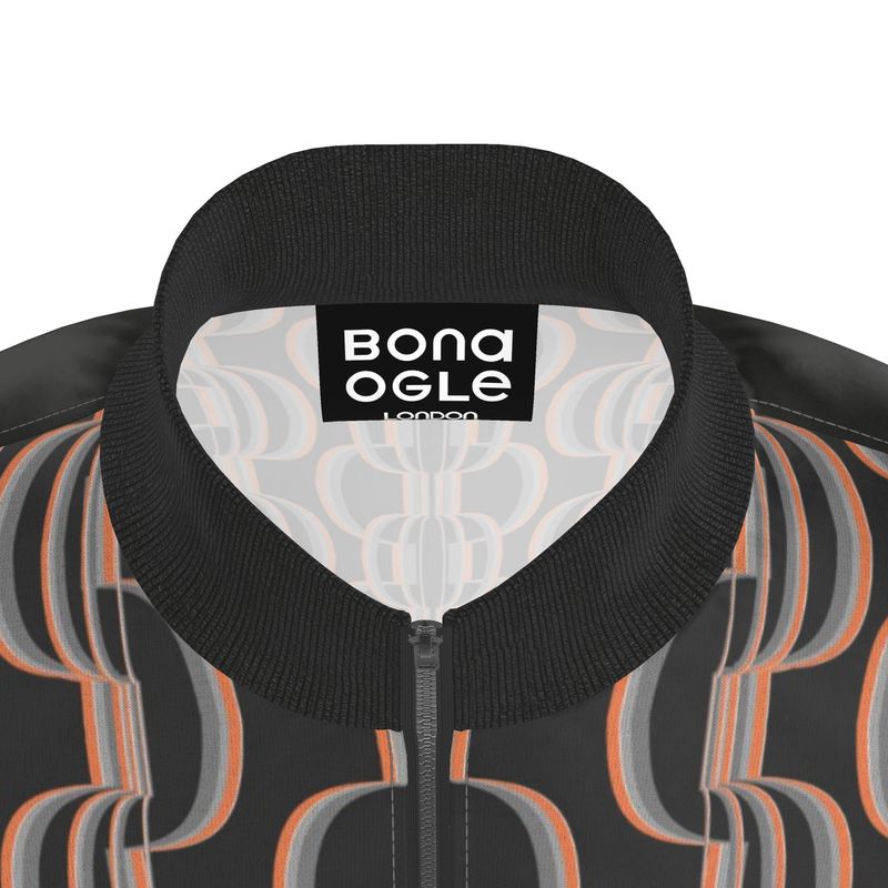 Tracksuit Jacket in 3D Scallops Gray Coral