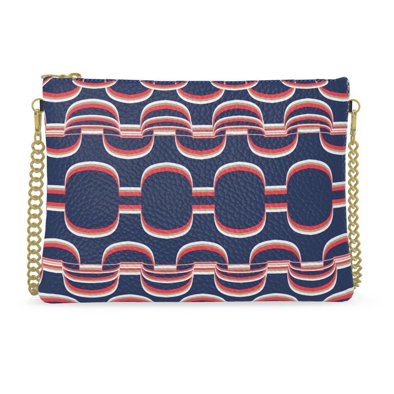 Disco Bag in 3D Scallops Blue
