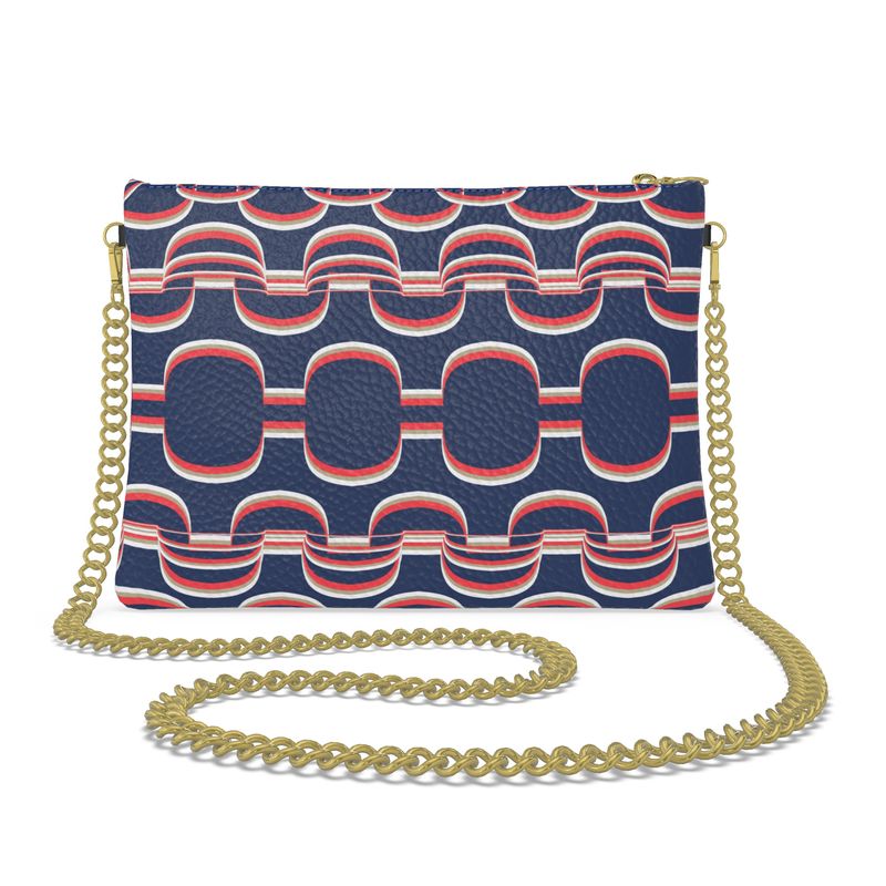 Disco Bag in 3D Scallops Blue