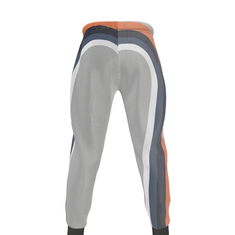 Jogging Bottoms in Wonky Arch Gray Coral