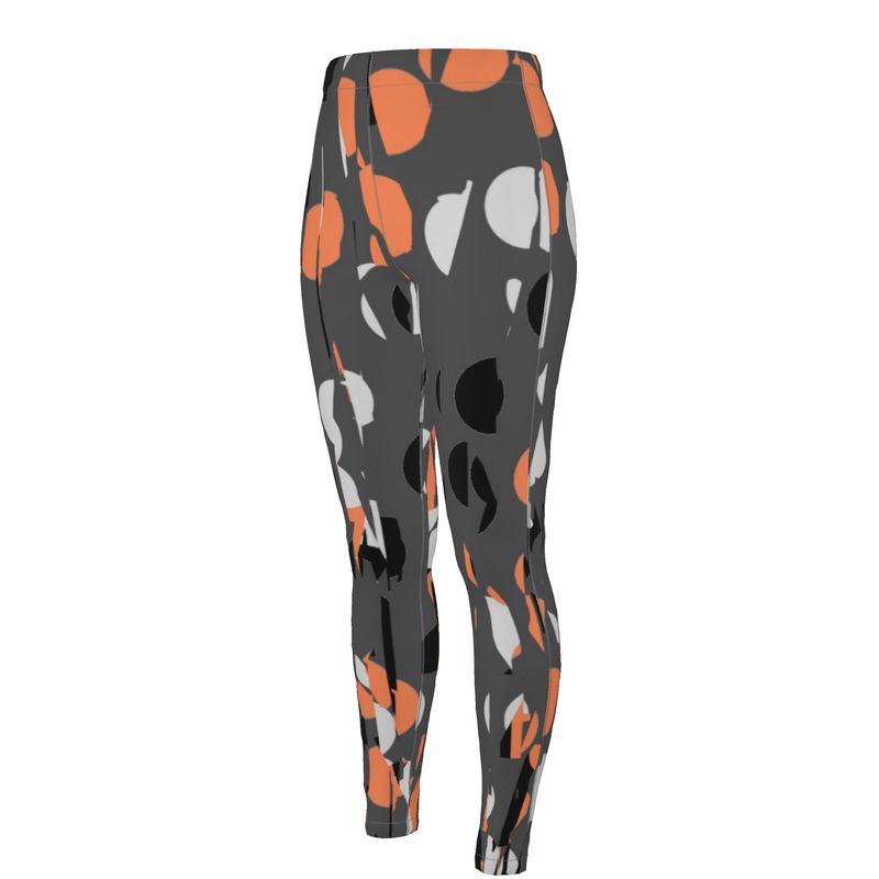 High Waisted Leggings in exploding polka dots