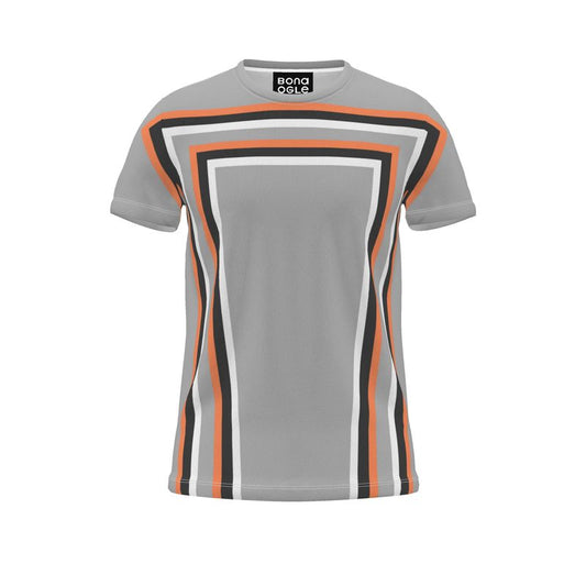 All Over Print T-\Shirt in 3D Shoulders Gray Coral