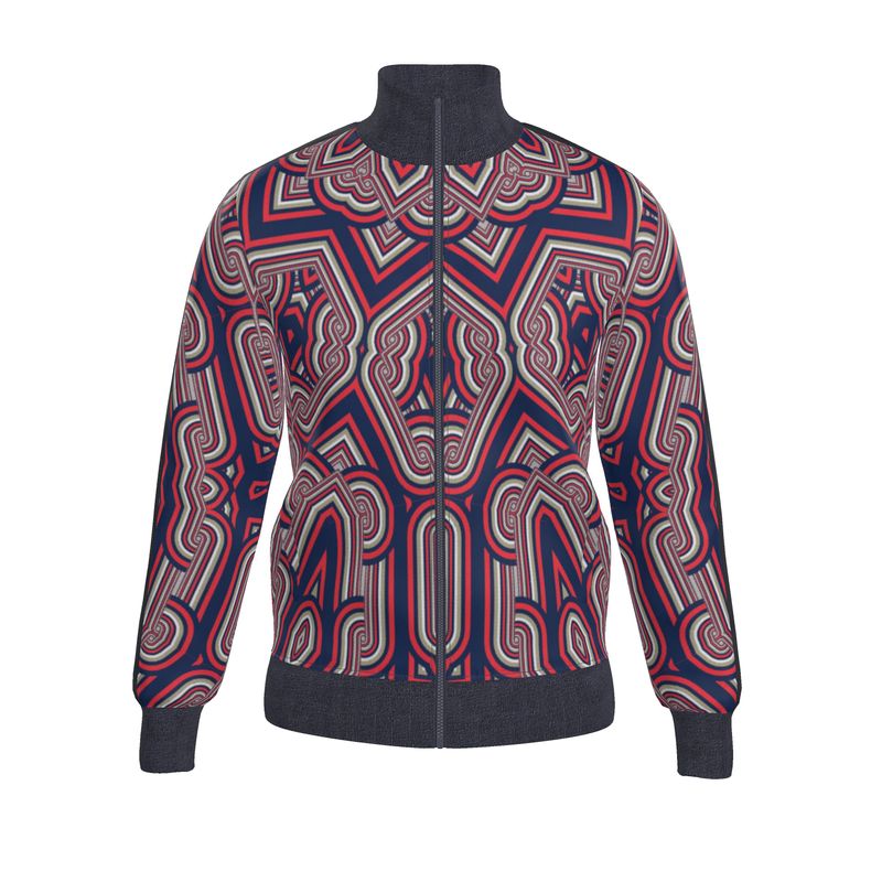 Tracksuit jacket in Geo Chains Blue