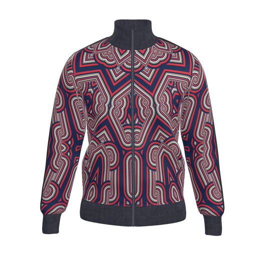 Tracksuit jacket in Geo Chains Blue