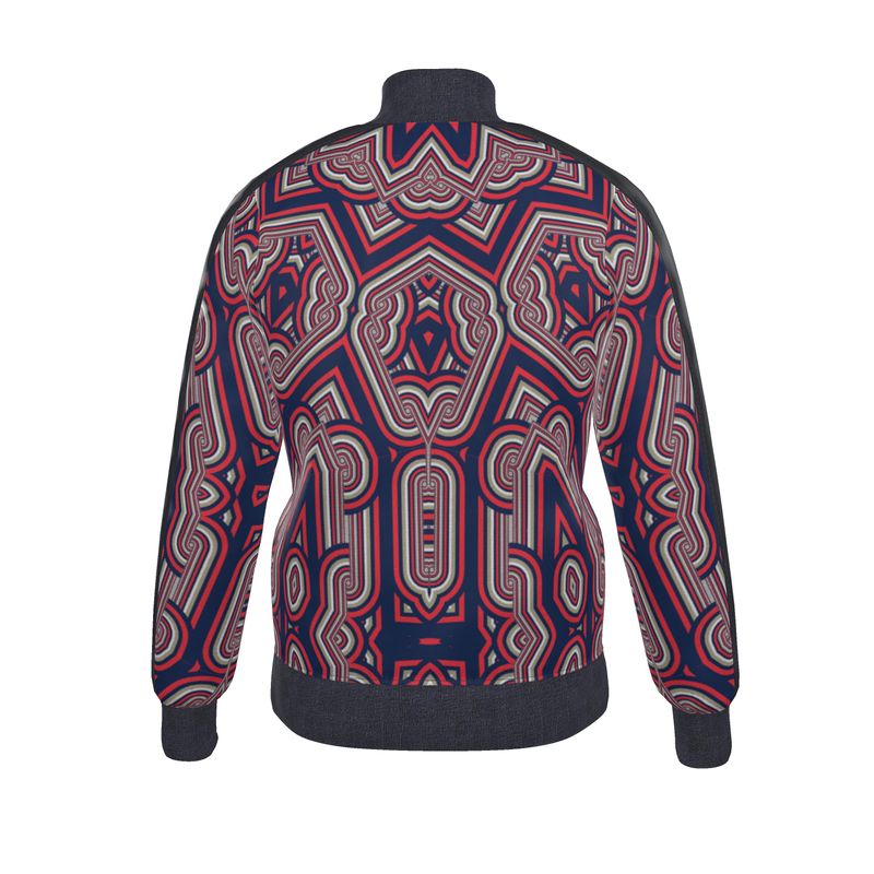 Tracksuit jacket in Geo Chains Blue