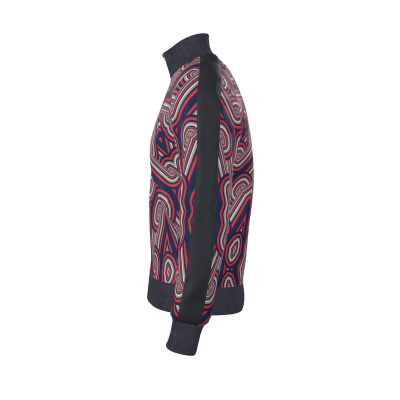 Tracksuit jacket in Geo Chains Blue