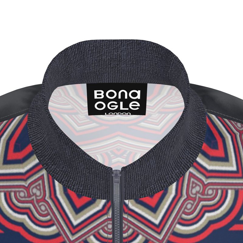 Tracksuit jacket in Geo Chains Blue