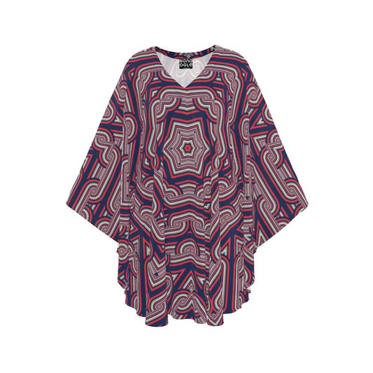Kaftan Short in Geo Chains Blue