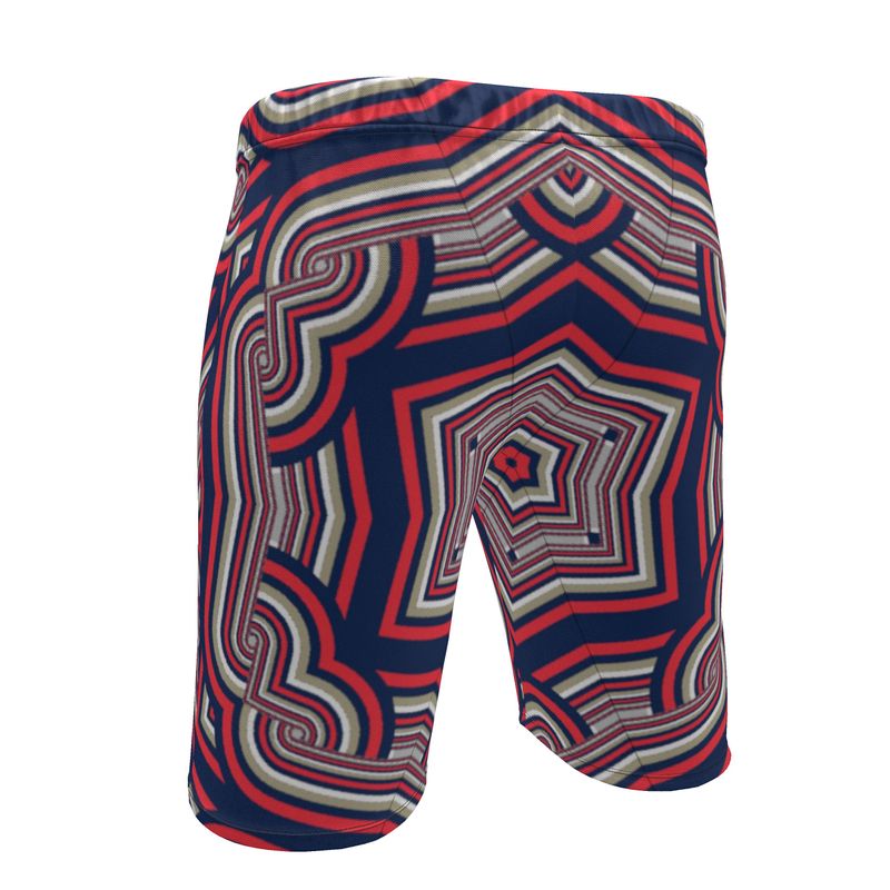 Sweat Shorts in Geo Chains blue