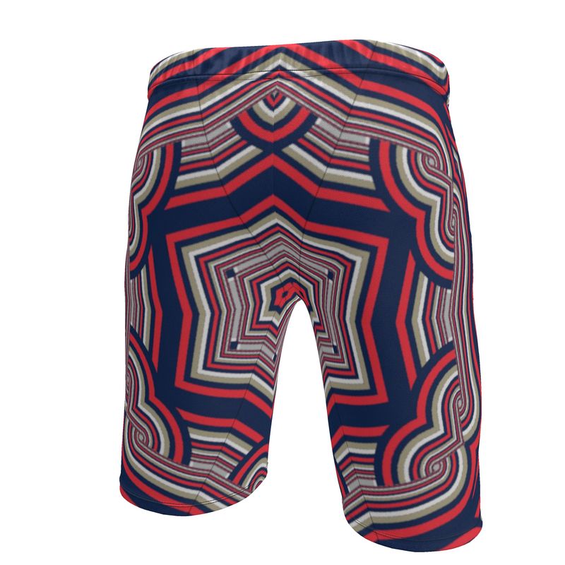 Sweat Shorts in Geo Chains blue