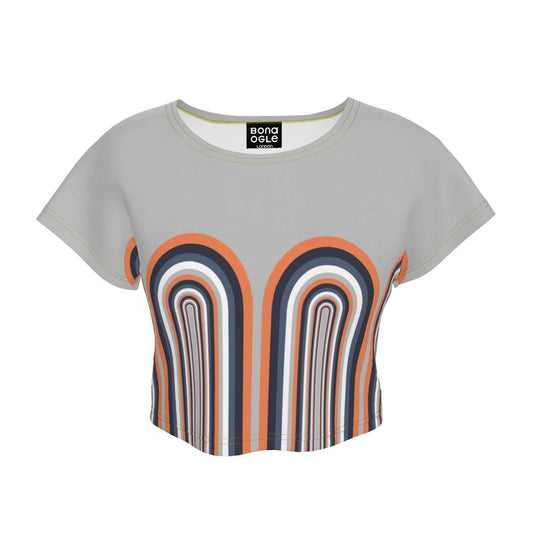Crop Top In Arches Gray Coral