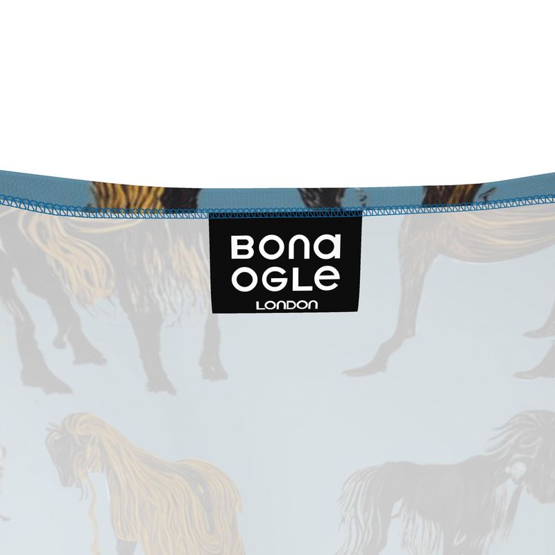 Crop Top in Hairy Horses Air  Force Blu