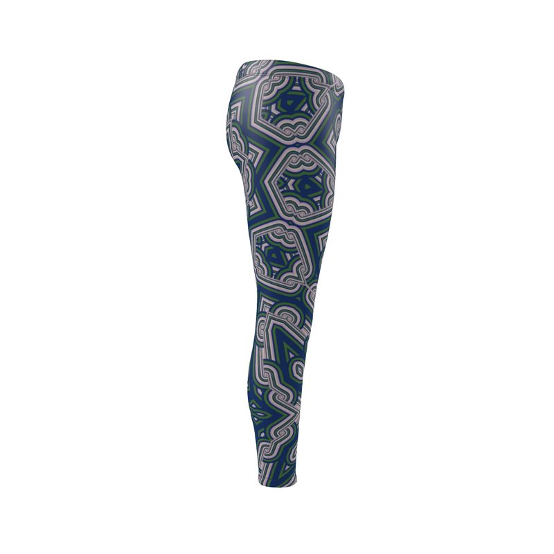Leggings in Geo Chain Blue