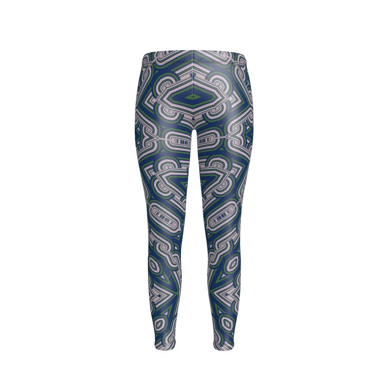 Leggings in Geo Chain Blue