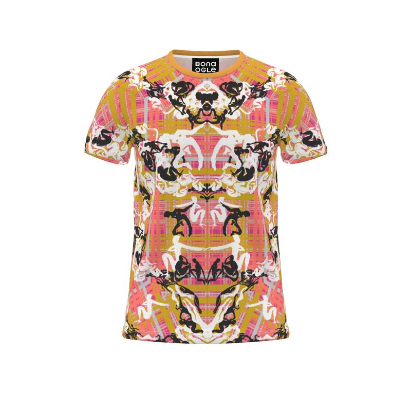 All Over Print T Shirt in Orgy Golden Dawn