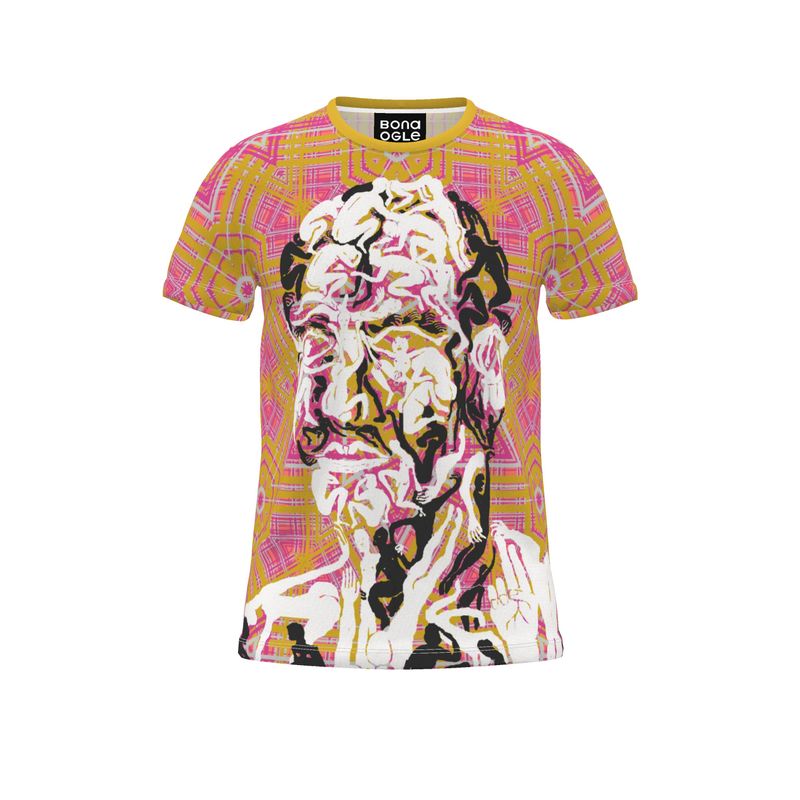 All Over Print T Shirt in Chill Out Man Gold Dawn