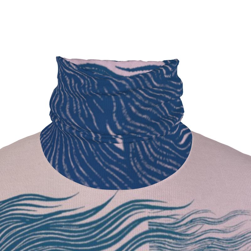 Slim Fit Roll Neck in Tempest Field Night Garden