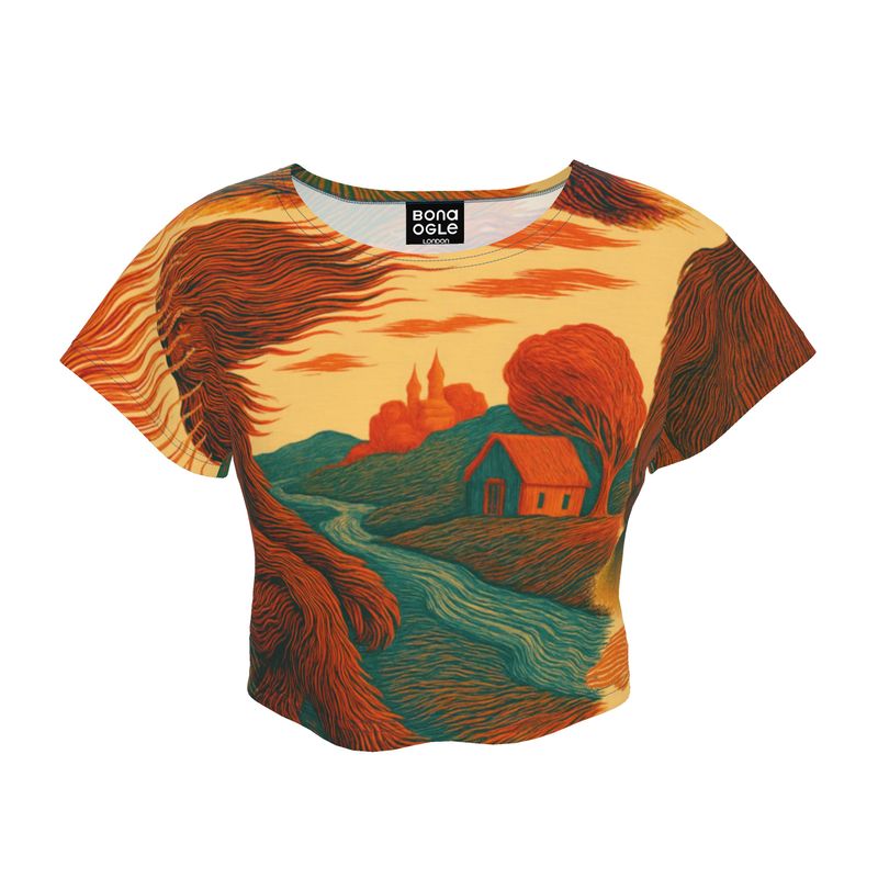 Crop Top in Hairy landscape