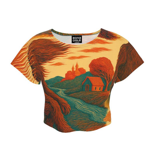 Crop Top in Hairy landscape