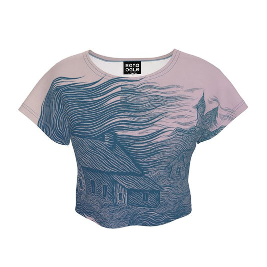 Crop Top in field tempest night garden