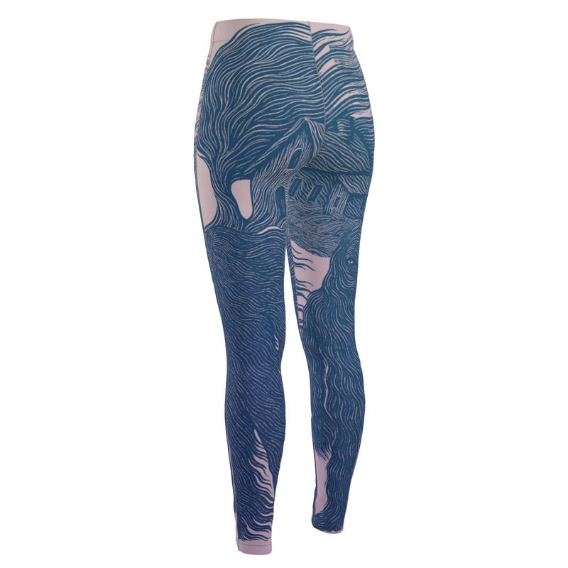 High Waisted Leggings In Tempest Field Night Garden